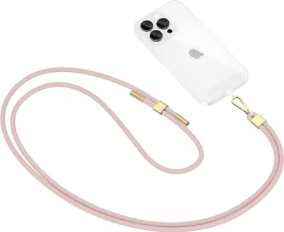 Produktbild von TECH-PROTECT C2S Seil-Umhängegurt, Babyrosa/Gold