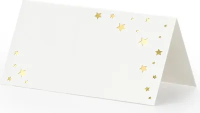 Produktbild von Tischkarten Let's Celebrate - Sterne, 9,5x5,5cm (1 Packung / 10 Stück)