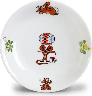 Produktbild von Thun 1794 Maulwurf und Ostern, tiefer Teller, 20 cm, Tschechisches Porzellan, Thun