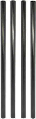 Produktbild von WAGNER Möbelbein/Möbelfuß TENO Starter-Set-4tlg. - Ø 30 x 700 mm, inkl. QuickClick® Gleiter & Zubehör, Stahl schwarz - 12107204