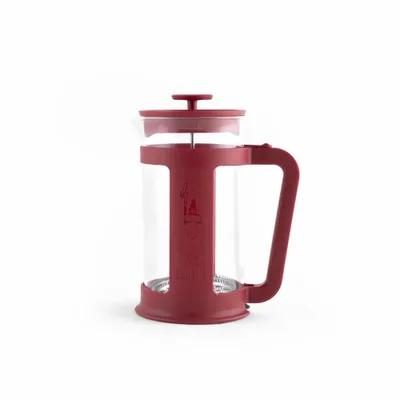 Produktbild von Bialetti Kaffeebereiter Smart 350 ml, Kaffeekanne, French Press, Kaffeepresse, Glas, Rot, 6584