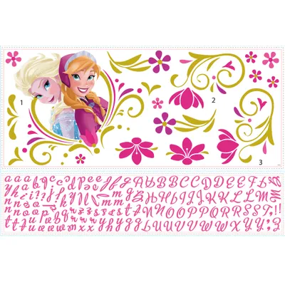Produktbild von Roommates DISNEY Frozen Anna & Elsa personalisierbar