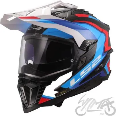 Obrázek produktu pro Motocyklová Přilba LS2 MX701 Explorer C Frontier II Bílá-Modrá Vel. L