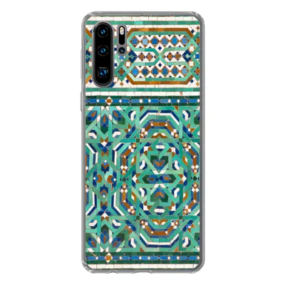 Produktbild von MuchoWow® Handyhülle Schutzhülle Hülle für Huawei P30 Pro Eine traditionelle marokkanische Mosaikdekoration Silikon Softcase Handy Hülle - Schutzdeckel