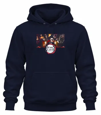 Productafbeelding van Demon Slayer Kimetsu no Yaiba Anime, Muzan Dämon cosplay, uni hoodie, marineblauw, maat L