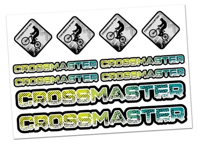 Productafbeelding van Stickers - Cross Master - 10 stuks - Blauw - Zelfklevend en waterafstotend