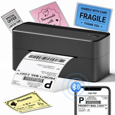 Zdjęcie produktu dla Phomemo Drukarka etykiet Bluetooth termiczna 4x6