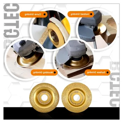 Produktbild von Holzschleifscheiben für Winkelschleifer - 2 Stück 100 mm Wolframkarbid-Schleifscheiben zum Schleifen und Polieren von Holz