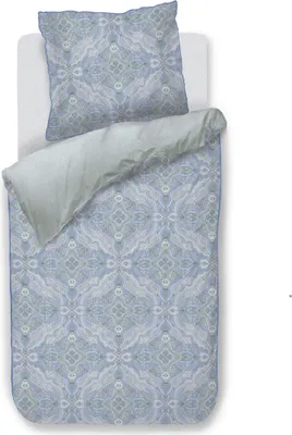 Produktbild von Pip Studio Perkal-Bettwäsche-Garnitur Moon Flower Farbe Hellblau Größe 135x200+80x80
