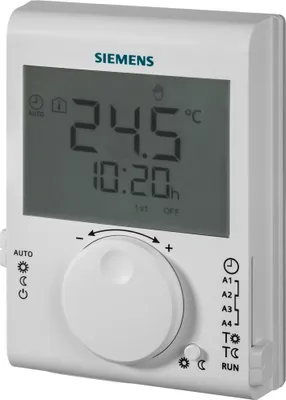Produktbild von Siemens Raumtemperaturregler LCD 5..30°C T/N 2-Pkt(TPI), 1 Stk.