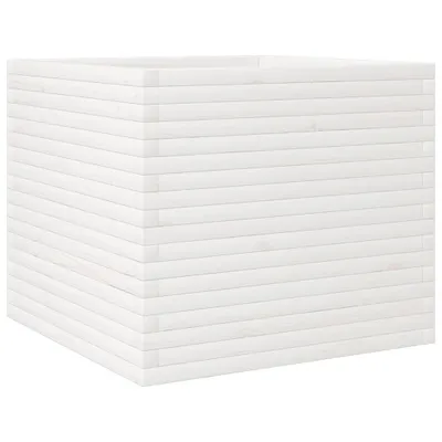 Produktbild von Pflanzkübel Weiß 80x80x68,5 cm Massivholz Kiefer