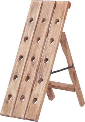 Obrázek produktu pro Stojan na víno na 15 lahví 26x50x70 cm masivní mahagonové dřevo