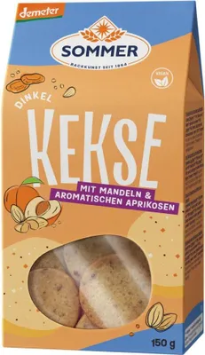 Produktbild von Dinkel Kekse - Mandeln & Aprikosen 150g