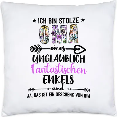 Produktbild von Ich bin stolze Oma Kissen Inkl Füllung Geschenk Idee Muttertag Oma Enkel Geburtstag
