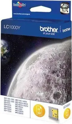 Image de Brother LC1000Y - Gelb - original - Tintenpatrone - für Brother DCP-350, 353, 357, 560, 750, 770, MFC-3360, 465, 5460, 5860, 660, 680, 845, 885