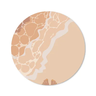Produktbild von MuchoWow® Mauspad Mousepad Strand - Meer - Füße 50x50 cm - Mousepads - Maus Mat - Pad - Mausunterlage - Vinyl