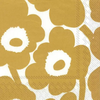 Produktbild von Servietten 25x25 cm - UNIKKO white gold
