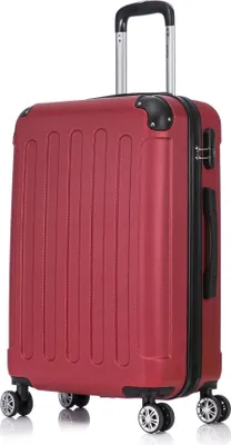 Produktbild von Flexot® F-2045 Koffer Reisekoffer Hartschale Hardcase Doppeltragegriff mit Zahlenschloss Gr. L Farbe Rubin-Rot