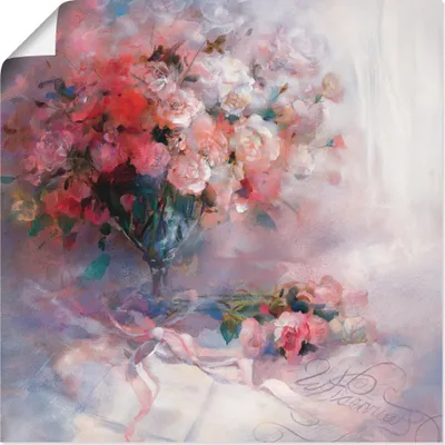 Produktbild von ARTland Poster Rosenstrauß Größe: 40x40 cm