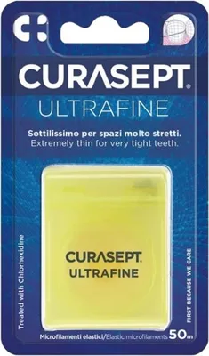 Obrázek produktu pro Curasept nevoskovaná ultrajemná zubní nit s CHX, 50 m