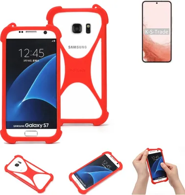Produktbild von K-S-Trade Handy-Hülle kompatibel mit Samsung Galaxy S22 Exynos Schutz-Hülle Bumper Silikon Schutz Hülle Cover Case Silikoncase Silikonbumper TPU