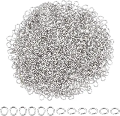 Productafbeelding van Open Jump Rings - Sieraden Connectoren - Sieraden Maken - Roestvrij Staal - 1000 Stuks - Zilverkleurig