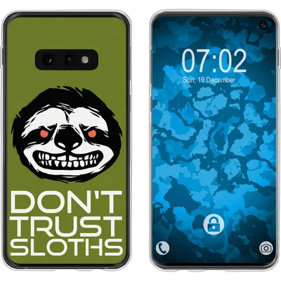 Produktbild von PhoneNatic Case kompatibel mit Samsung Galaxy S10e Silikon-Hülle Crazy Animals Faultier M3