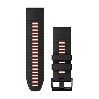 Produktbild von Garmin 010-13281-06 Quickfit Silikonband 26 mm Schwarz/Flammenrot