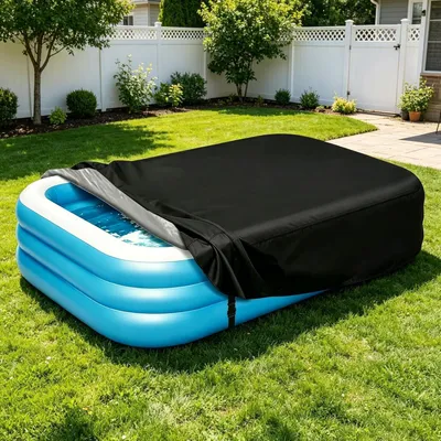 Produktbild von Poolabdeckung 305x183x56 cm, 420D Oxford Gewebe, UV Schutz, winddicht, für Garten