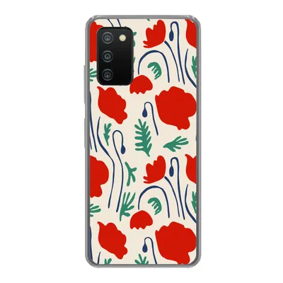 Produktbild von MuchoWow® Handyhülle Schutzhülle Hülle für Samsung Galaxy A03s Blumen - Rose - Muster Silikon Softcase Handy Hülle - Schutz