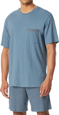 Produktbild von Schiesser Comfort Nightwear Schlafanzug Set aus Kurzarm-Shirt und kurzer Hose, Angenehme Passform, Hoher Tragekomfort