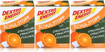 Produktbild von Dextro Energy Schulstoff Traubenzucker Orangen Geschmack 50g (3er Pack)