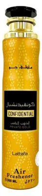 Obrázok produktu pre Lattafa Confidential Private Gold, osviežovač vzduchu, 300 ml, unisex vôňa