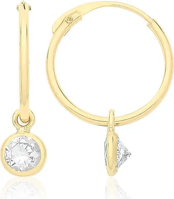 Produktbild von Klassische 9 Karat (375) Gold Damen - Schlafer / Sleeper Ohrringe mit Zirkonia - 15mm*4mm; TRS362659KY
