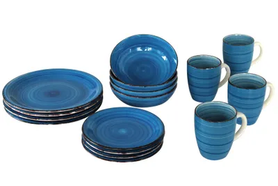 Immagine prodotto di Set completo Kombiservice Maizinger, 16 pezzi, gres blu