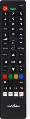 Immagine prodotto di Nedis Telecomando di ricambio - Adatto per: Panasonic / Sharp - Preprogrammato - 1 dispositivo - Pulsante Amazon Prime / Disney + / Pulsante Netflix / Pulsante Rakuten TV / Pulsante Youtube - Infrarossi - Nero