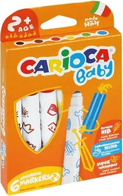 Image de Marqueurs Maxi Baby 6 couleurs bls CARIOCA