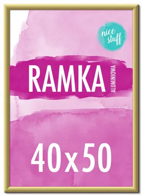 Image de Fabryka Ramek Cadre Photo Aluminium Doré 40x50 cm