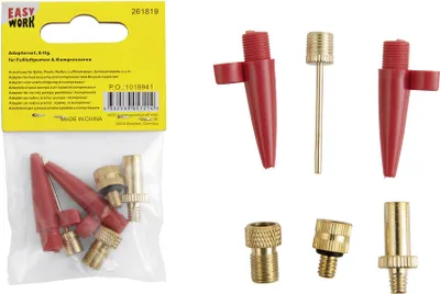 Zdjęcie produktu dla EASY WORK Adapterset für Fußluftpumen 6-teilig 20 Stück Verkaufseinheit 261819 4332539057214