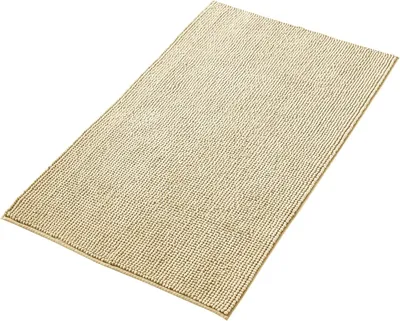 Zdjęcie produktu dla Dywanik łazienkowy 70x120 cm, beżowy, szenil, antypoślizgowy, do łazienki
