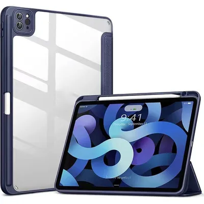 Produktbild von Tablet Hülle für iPad 10 2022/iPad 11 A16, Magnetisch, Vollschutz mit verstecktem Stifthalter, Kamera Rundumschutz, Auto Sleep/Wake, Dunkelblau