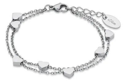 Produktbild von s.Oliver 2018830 Mädchen Armband Herzen Edelstahl Silber 16 cm