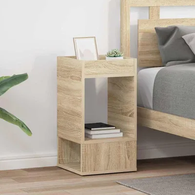 Produktbild von "Schlussverkauf" Beistelltisch 2 Stück - Wohnzimmer Sofatisch - Sonoma-Eiche 30x30x56 cm Holzwerkstoff  C13654