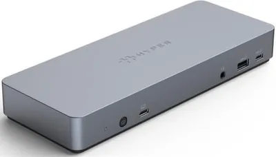 Produktbild von HyperDrive HD-GD1000 - Dockingstation - USB-C - 2 x HDMI, 2 x DP, USB-C - 1GbE - 135 Watt - Europa