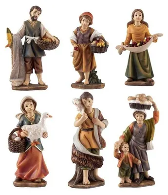 Krippenfigur Belen aus Kunstharz, handbemalt, 13 cm