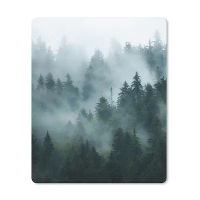 Produktbild von MuchoWow® Mauspad Mousepad Nebel - Bäume - Wald 30x40 cm - Mousepads - Maus Mat - Pad - Mausunterlage - Mausmatten