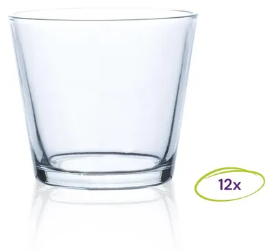 Produktbild von 12er Set Teelichthalter Dekogläser CONI H. 8cm D. 9cm konisch Glas Sandra Rich