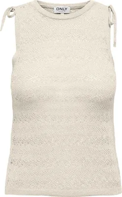 Produktbild von Only Aggie ärmelloses T-shirt Beige L Frau Beige L