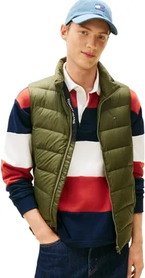 Produktbild von Tommy Jeans Herren Weste Down Leicht, Grün (Dark Greenery), XS
