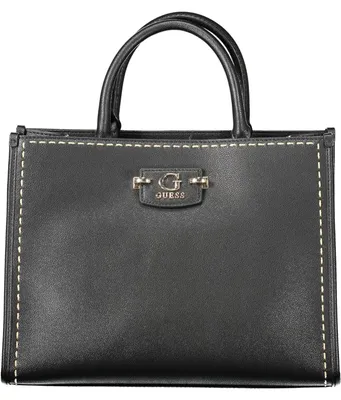 Produktbild von Elegante schwarze Damentasche mit Henkeln und abnehmbarem Riemen